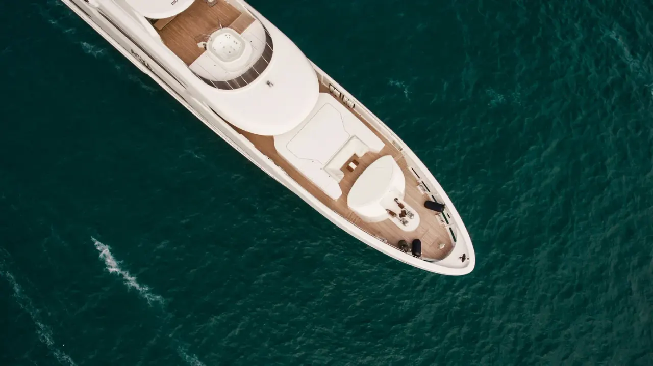 Luxury yacht at sea